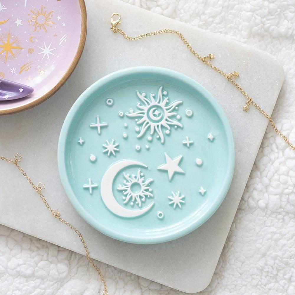 Something Different - Blue Moon and Sun Trinket dish - Multicolours